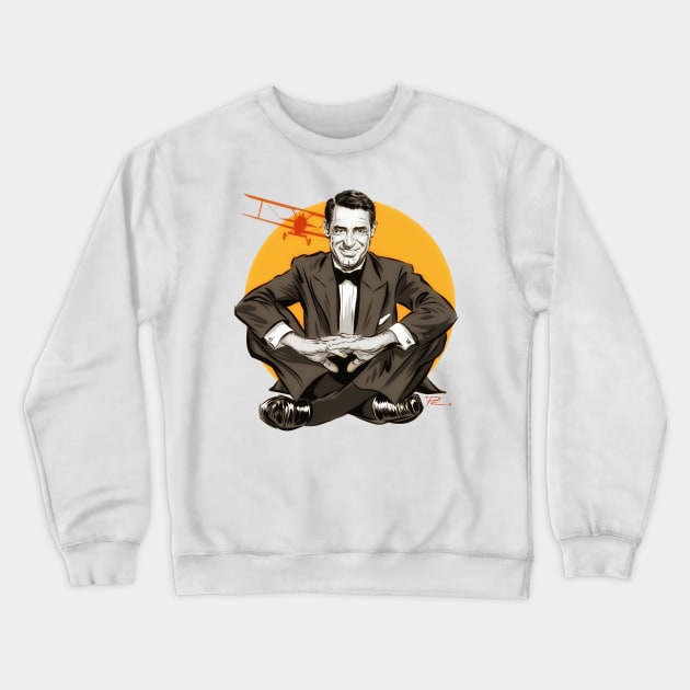 Cary Grant - An illustration by Paul Cemmick Crewneck Sweatshirt by PLAYDIGITAL2020